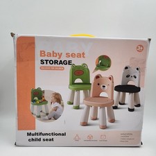 Kids Plastic Chair Baby Seat Storage Multifunctional Indoor/Outdoor 3+ Ages