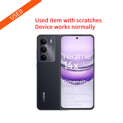 realme 14x 5G 8 + 256 GB Eye Comfort Display 120 Hz 5000 mAh Black Used