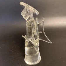 MCM Holiday Clear Heavy Crystal Glass Angel Tuscany Collection Figurine 6 1/2”