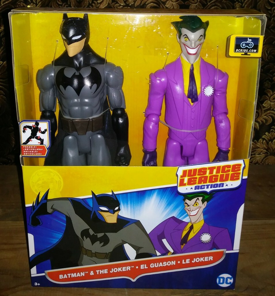 Lot De 2 Figurines Articulées Mattel – Justice League : Batman Armor Et Joker