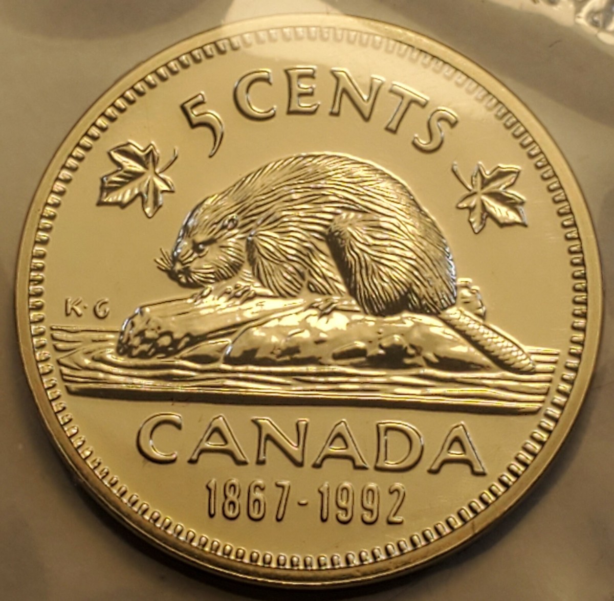 1867-1992 CANADA FIVE Cent PL Nickel UNC 5 Cent Coin Sealed in RCM