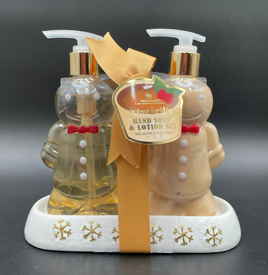Pure Passion Gingerbread People Soap Lotion Crème Brûlée Ceramic Base Refillable