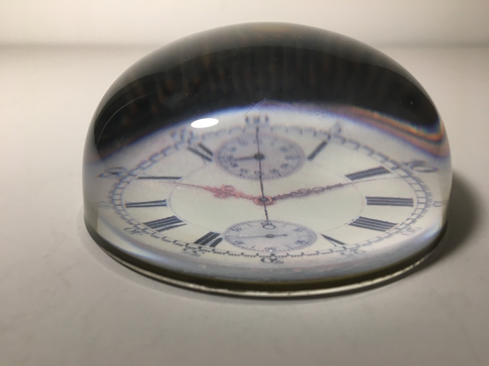 Classic Clock Lead Crystal Paperweight by Durwin Rice | eBay