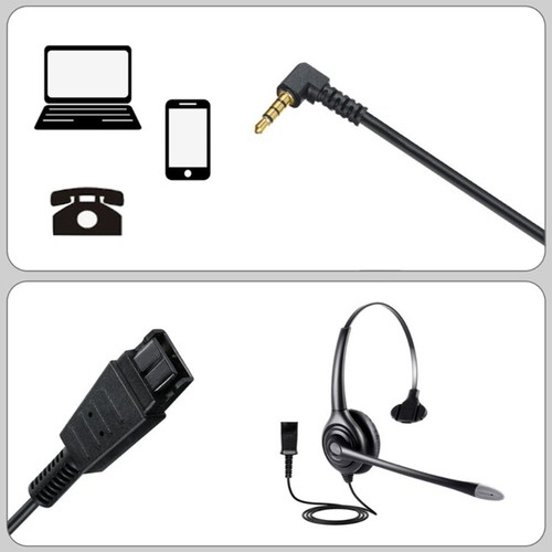 Flexible QD Quick Release Spring Line with 3.5mm Connector for Headsets - Zdjęcie 6 z 8