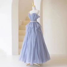 Formal Evening Dress Long Sash Girl Birthday Wedding Party Gown Occasion Dresses