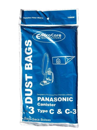 3 Panasonic Style C, C1 C3 Vacuum Bags 