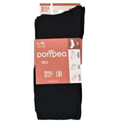 Paia di Calze da uomo Pompea lunghe in microfibra a coste medie