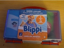 Blippi Lunch Box with Surprise Figurine pack Red BRAND NEW FREE SHIPPING