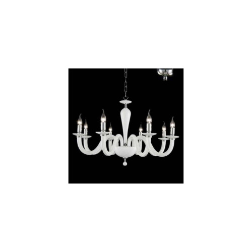 RAVEL 12 Light Handmade Glass Suspension Lamp WHITE-