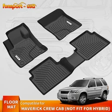 Car Floor Mats Liner Set For 2022-2025 Ford Maverick 3D Molded TPE All-Weather