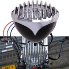 Motorcycle Headlight Finned Grill L/H Lamp For Harley Chopper Bobber Cafe Racer