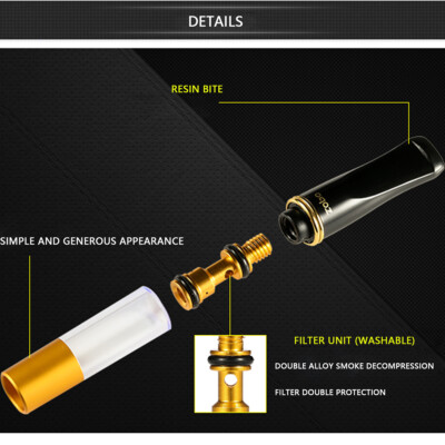 ZOBO Cigarette Filter Holder Multi-Filtering For Coarse Medium Fine  Cigarettes