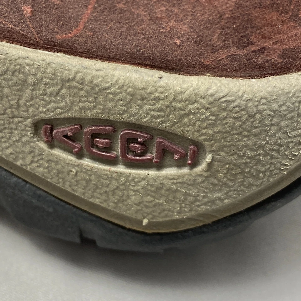 Tenis de senderismo Keen para mujer 10 Presidio rojo granate cuero punta redonda Oxford Foto 4 de 4