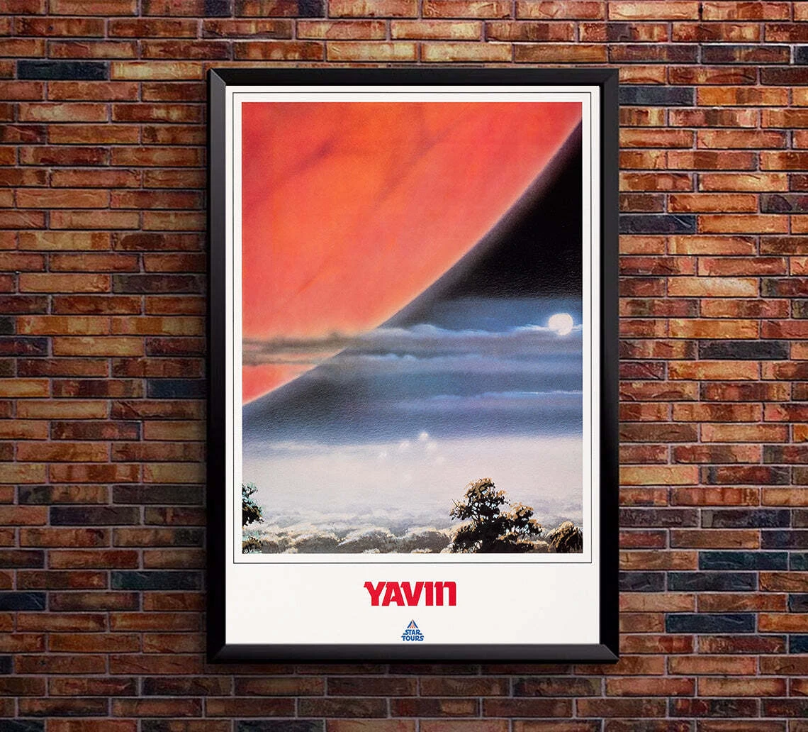Yavin Star Wars Poster - Star Tours Disneyland Attraction - Premium Matte Vertical Poster