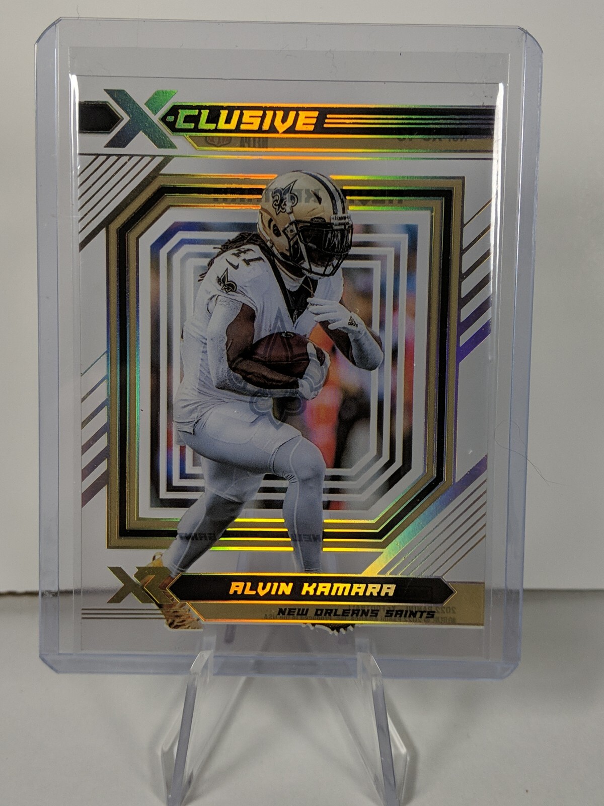 2022 Panini XR Alvin Kamara SSP Insert X-Clusive Saints Case Hit