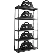 5 Tier Garage Shelving Heavy Duty Steel Shelving Unit 2000LB 36"W x 18"D x 72"H