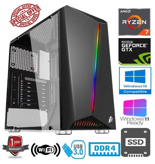 AMD RYZEN 7 3700X 4.4GHz 16GB RAM 240G SSD NVIDIA GEFORCE
