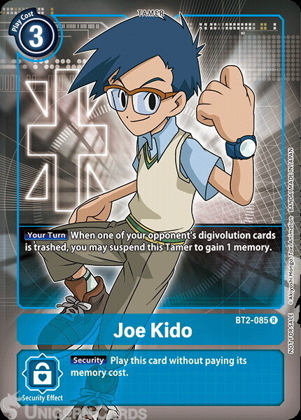 BT2-085-ALT Joe Kido Rare Alternative Art Mint Digimon Card