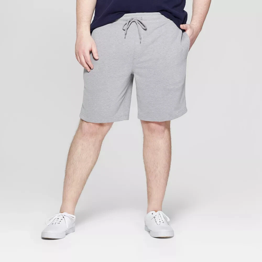 GOODFELLOW Men s Cement Gray Ultra Soft Fleece Sweat Shorts NEW XL