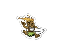Tiki Surfing Sticker Decal