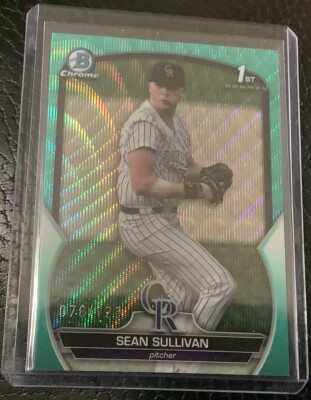 2023 Bowman Draft Chrome #BDC-88 Sean Sullivan 1st Aqua Wave Refractor /125 