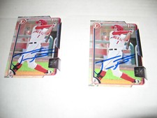 2015 BOWMAN DRAFT Autograph JARED FOSTER LA Angels LSU TIGERS lot 2