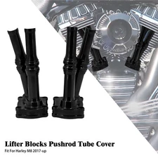 Black Pushrod Lifter Tappet Block Cover Fit For Harley Touring 17-23 Softail 18+
