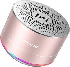 Portable Wireless Bluetooth Speaker with Lights and Lanyard,5W Mini Small Metal