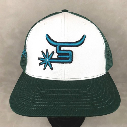 Spin-Em Rodeo Co. Richardson "Lucky" Green White Snapback Trucker Hat Cap