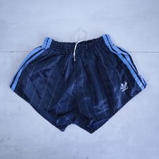 ADIDAS VENTEX VINTAGE SHORTS GLOSS SPRINTER NYLON SHINY PANTS RETRO BLUE SIZE 3