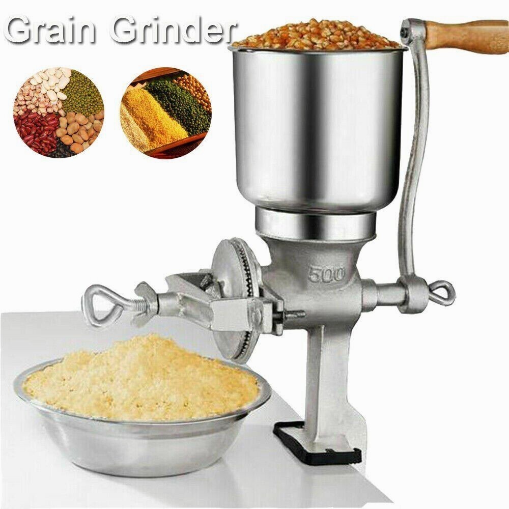 New Corn Mill Grinder Manual Wheat Grain Big Hopper Grinder Kitchen