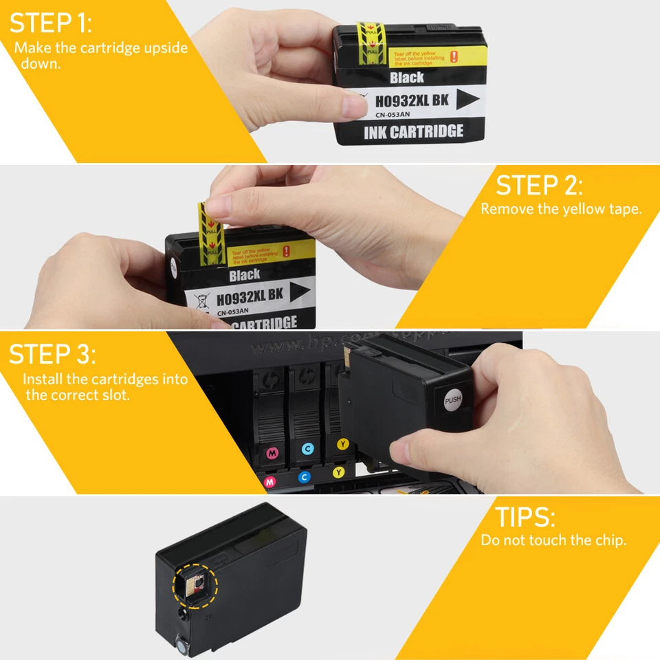 932XL 933XL ink cartridges For HP OfficeJet Pro 6100 6600 6700 7110 Printer lot - Image 4 of 4