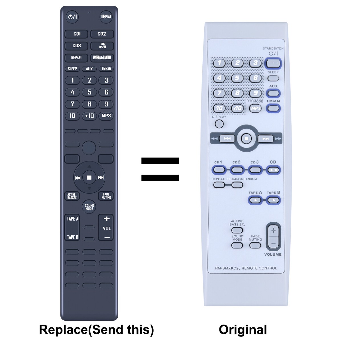 New RM-SMXKC2J Remote Control For JVC Micro Compact Component