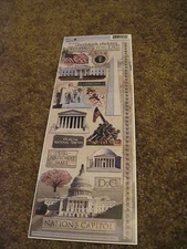 Scrapbooking Stickers Cardstock Paper House 13" Washington DC Capitol Arlington