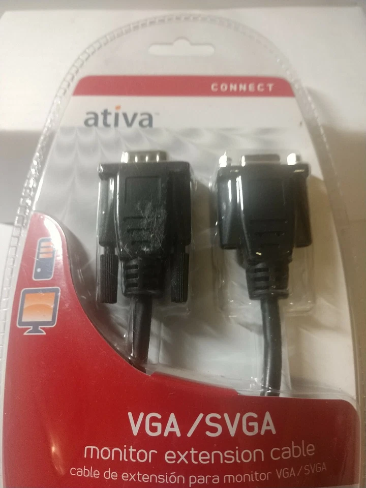 Ativa VGA/SVGA Monitor Ext Cable 6 Feet HDB 15 Male/ HDB Male Item # 828-535 - Image 4 of 4