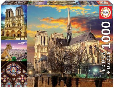 Notre Dame Puzzle Collage 1000 Teile EDUCA