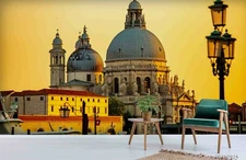 3D Dusk Basilica Wallpaper Wall Mural Removable Self-adhesive Sticker8651