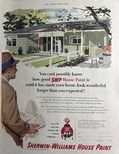 1953 Sherwin Williams House Paint Cover Earth One Grade Store VTG Print Ad