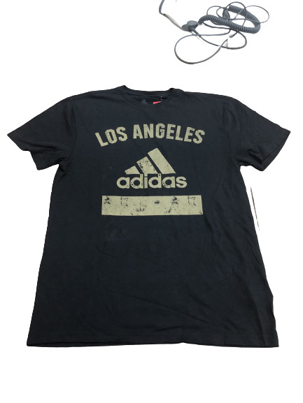 Черная футболка Adidas с логотипом футбольного клуба Adidas MLS Los Angeles Черная/зеленая bv1642 