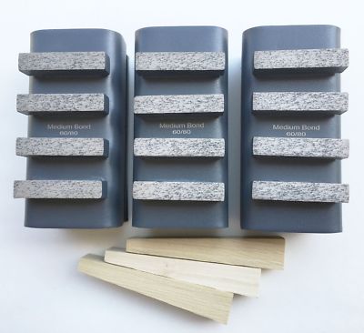 New 3PK 60/80 Grit Diamond Grinding Block for EDCO,STOW,HUSQ.&Gen. Grinders