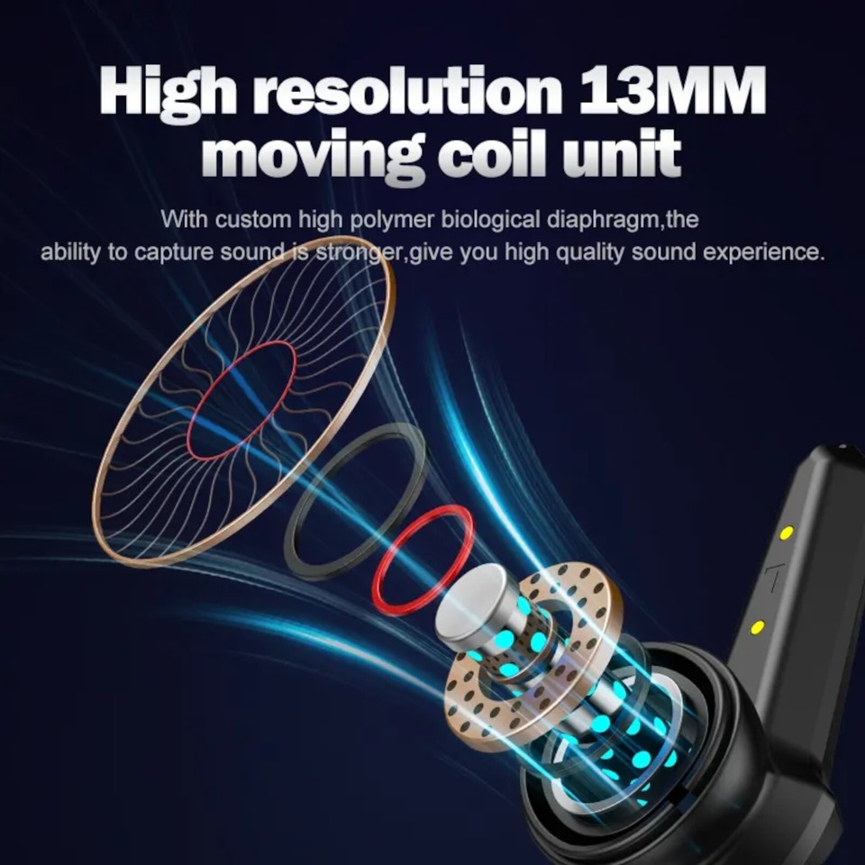 TWS Wireless Bluetooth In Ear Earbuds Gaming Earphones For iPhone