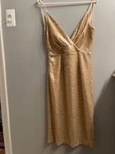 NEW NWT Dream it Wear it women's party cocktail dress size S sequins gold