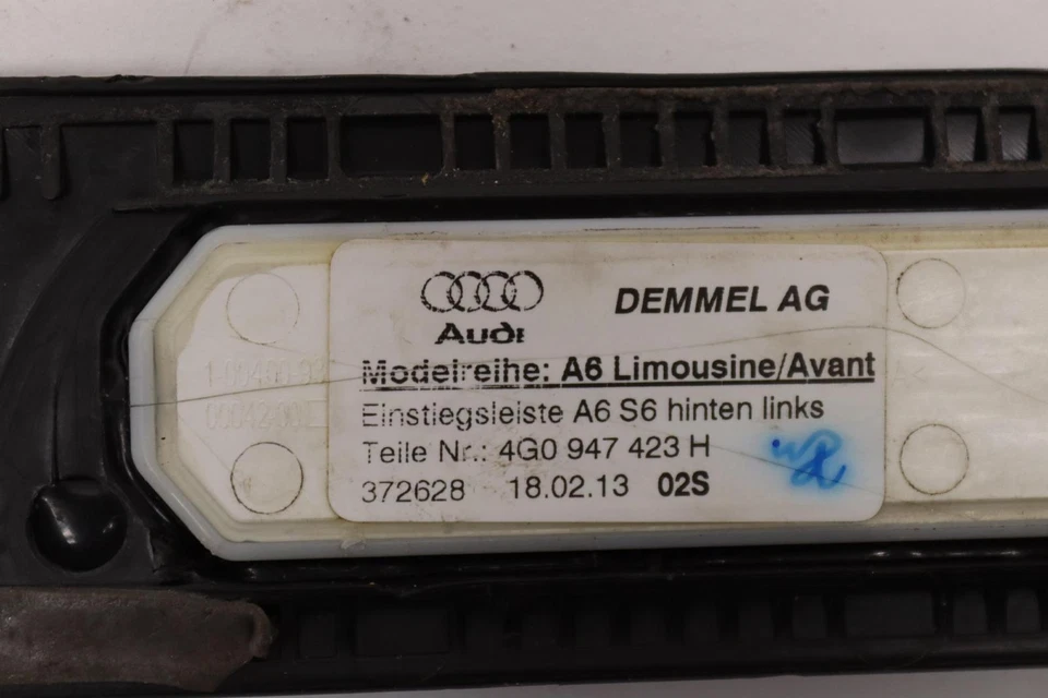 AUDI S6 C7 2013-2015 PUERTA TRASERA IZQUIERDA UMBRAL PLACA RASGUÑO PANEL OEM Foto 3 de 4