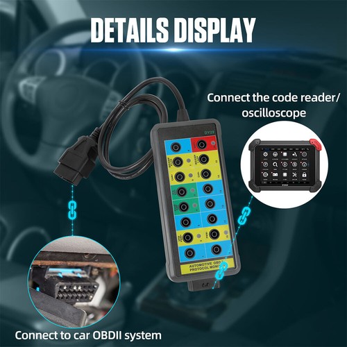 OBD2 Breakout Box Powerful OBDII Protocol Detector Access Scan Tool Car CAN Test - Picture 6 of 12