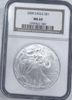 2000 SILVER EAGLE MS69 NGC Graded