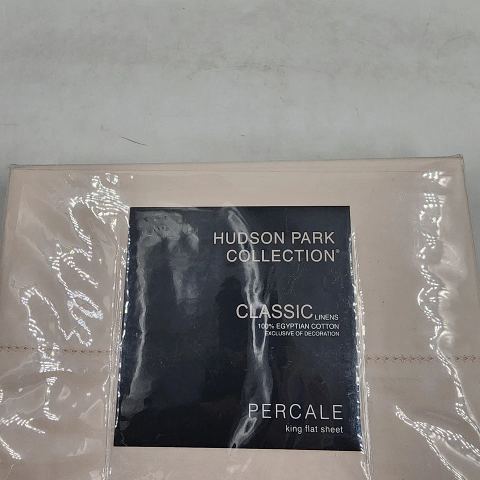 Hudson Park Collection Egyptian Percale King Flat Sheet Set - Blush - Image 4 of 4