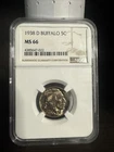 1938 D Buffalo Nickel NGC MS66 #022