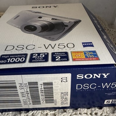 Sony Cyber-shot DSC-W50 6.0MP Digital Camera - Silver for sale