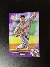 2017 Bowman Draft 1st Bowman Purple #BD-182 & #221/250-Nick Raquet-RC- Nationals