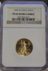 1996 W US Proof Gold Eagle 1/4 oz $10 NGC PF69 Ultra Cameo
